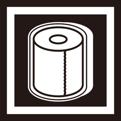 toilet paper isolated vector icon