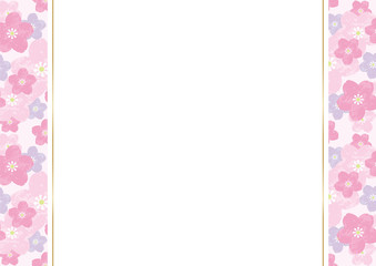 桜の花　メッセージカード　4