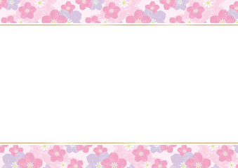 桜の花　メッセージカード　2