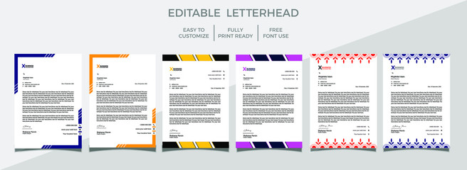 Letterhead Template Design, company letterhead design.