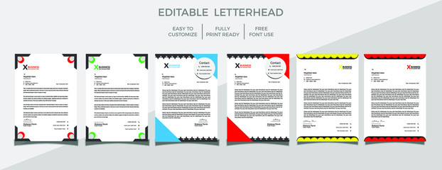 Obraz premium Business style letter head templates for your project design, Vector illustration 