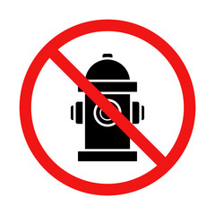 Vector No Hydrant Illustration Sign