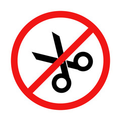 Vector No Scissors Illustration Sign