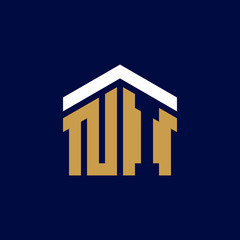 Initial Letters NI House Logo Design