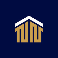 Initial Letters NN House Logo Design