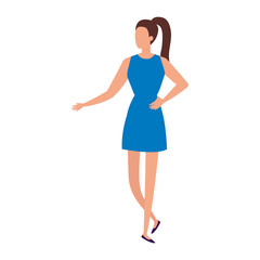 business woman elegant avatar character