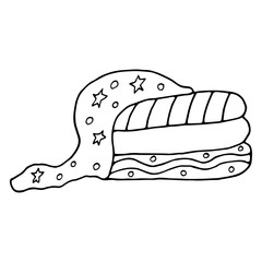 Towel illustration, drawing, engraving, ink, line art, vector