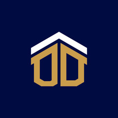 Initial Letters OD House Logo Design