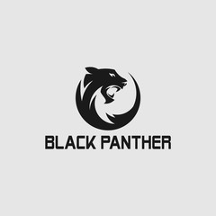 Black Panther logo design iillustration. Panther logo design