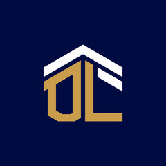 Initial Letters OL House Logo Design