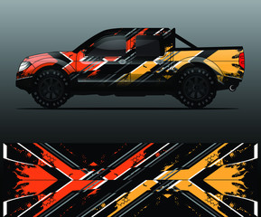 truck decal graphic wrap vector, abstract background