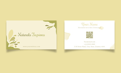 Beauty fashion corner natural Business card Minimalist template