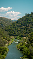 Fototapeta na wymiar river through hills