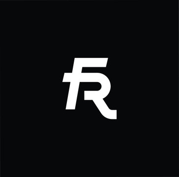 Initial based modern and minimal Logo. R RF FR letter trendy fonts monogram icon symbol. Universal professional elegant luxury alphabet vector design