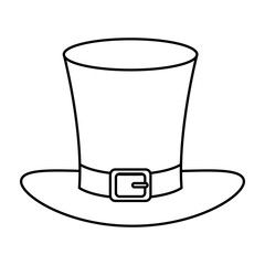 top hat leprechaun isolated icon