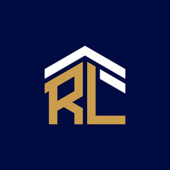 Initial Letters RL House Logo Design