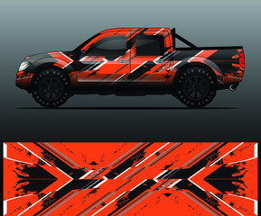 Obraz premium truck decal graphic wrap vector, abstract background