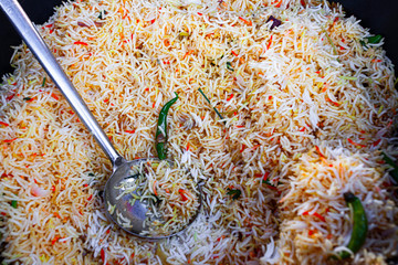 Traditional malaysian street food on the night market