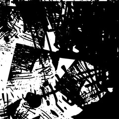 Black and white grunge texture. Abstract ink template