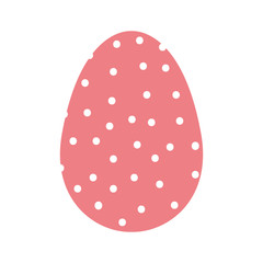 cute egg easter decorated with dots