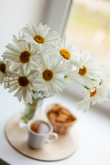 Still life with   bouquet of wild flowers