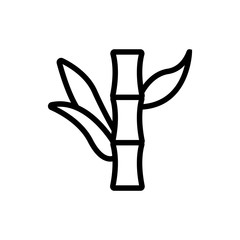 sugar cane icon vector. Thin line sign. Isolated contour symbol illustration