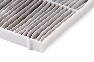 dirty car air condition filter isolated