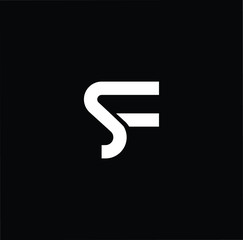 Initial based modern and minimal Logo. SF FS letter trendy fonts monogram icon symbol. Universal professional elegant luxury alphabet vector design