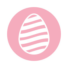 cute egg easter decorated with stripes