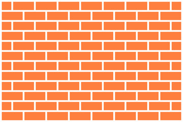 Red concrete bricks pattern vector isolated. Brown brick wall background. painted brick wall pattern background art