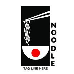 Japanese ramen logo vector illustration