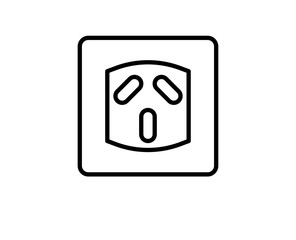 Power socket line icon