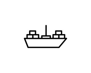 Ship line icon