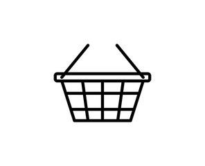 Shopping basket line icon