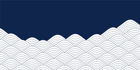 海　波　和紙　背景