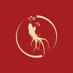 Ginseng vector icon illustration design template