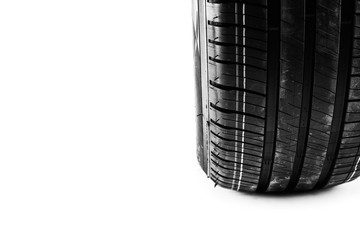 tire isolated on white background. Summer car tire