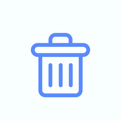 Outline trash icon for the website design. Rounded and thin outline vector icon design. 