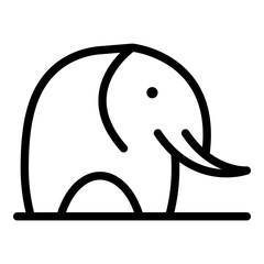 Animal elephant icon. Outline animal elephant vector icon for web design isolated on white background