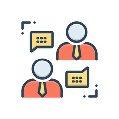 Color illustration icon for frankness