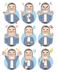 おじいさん シニア 祖父 おじいちゃん 男 おじさん イラスト マンガ