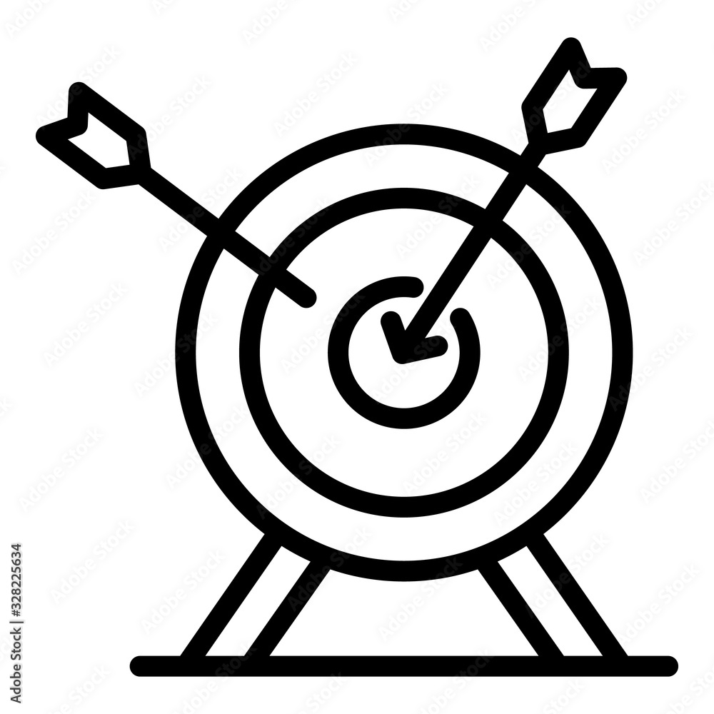 Poster archer target icon. outline archer target vector icon for web design isolated on white background