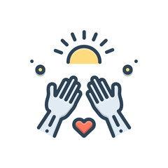 Color illustration icon for goodness