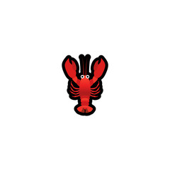 Red Lobster Isolated Realistic Vector Icon. Crawfish Seafood Illustration Icon