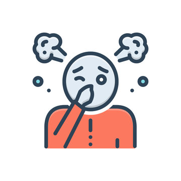 Color illustration icon for funk stink