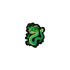 Dragon Isolated Realistic Vector Icon. Dragon, Monster Cartoon Illustration Emoji, Emoticon, Icon