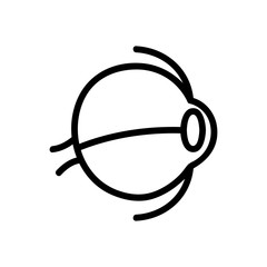 Eye icon vector. Thin line sign. Isolated contour symbol illustration