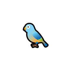 Bird Isolated Realistic Vector Icon. Little Colorful Bird Cartoon Illustration Emoji, Emoticon, Icon