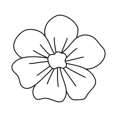 cute flower nature isolated icon