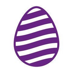 cute egg easter decorated with stripes